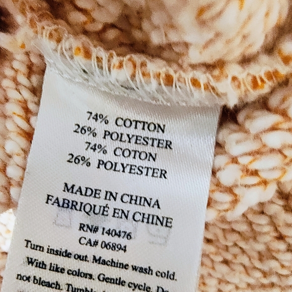 Faherty Whitewater Women's Hooded Sweater Poncho Orange XXL - Picture 5 of 16